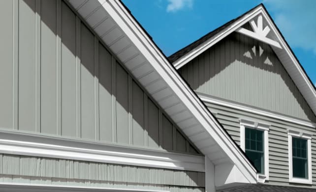 An example of board and batten siding repair