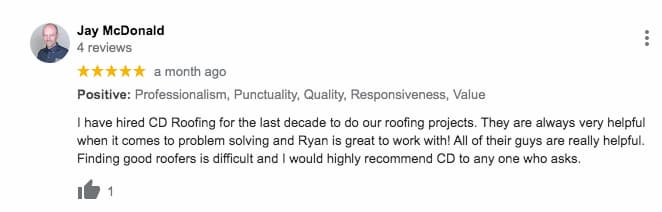 An Ajax roofing review as social proof of a quality roofing contractor