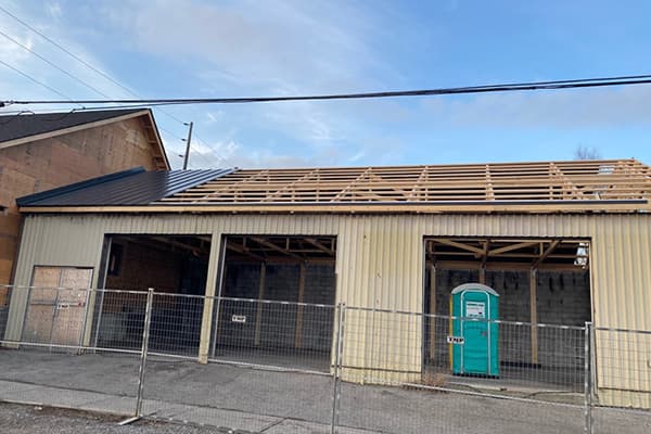 The beginning of a standing seam commercial roof project 