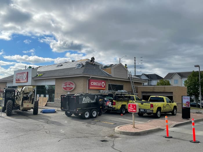 Commercial roof repair for Circle K 