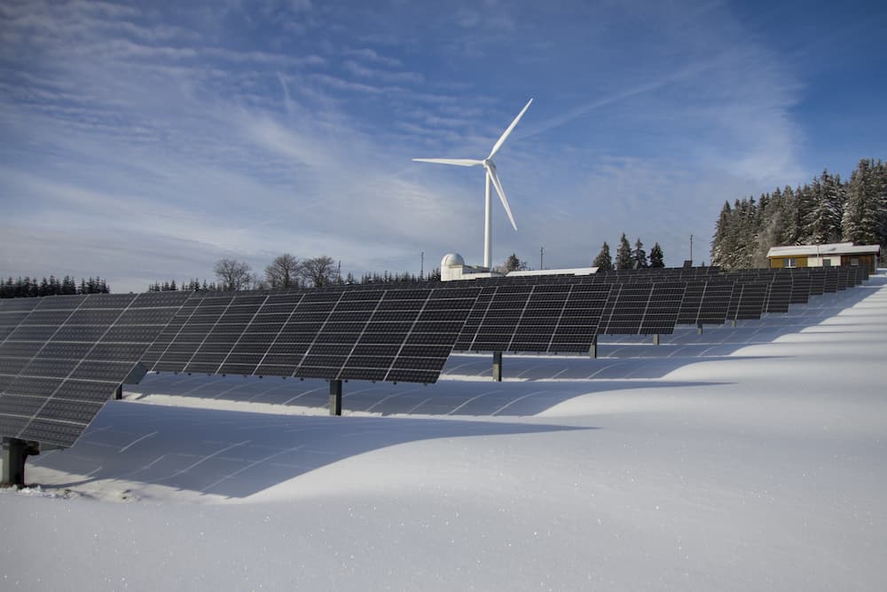 solat panels and windmill