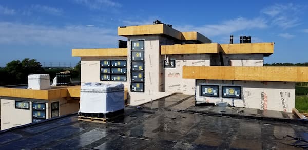 black flat roofs get almost as hot as the application