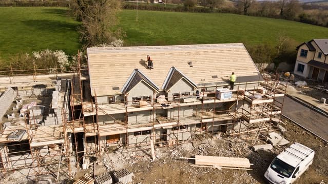 brand new roof on a brand new home